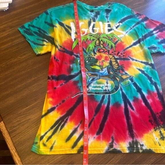 Iggie's Oasis, Bolongo Bay, St. Thomas USVI, tie dye unisex crewneck tee Medium - Picture 4 of 15